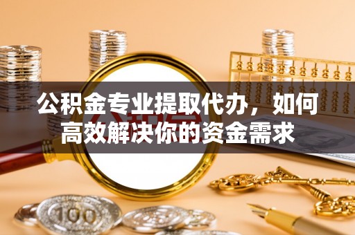 沙县公积金专业提取代办，如何高效解决你的资金需求