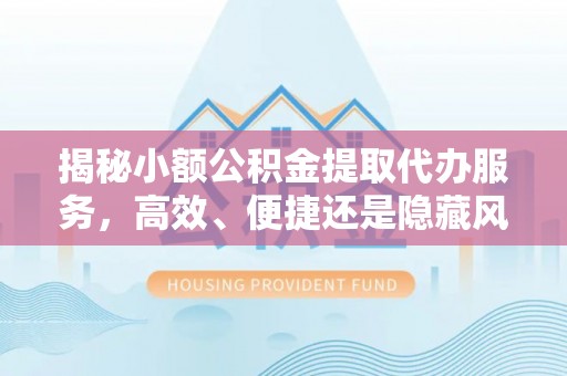 沙县揭秘小额公积金提取代办服务，高效、便捷还是隐藏风险？