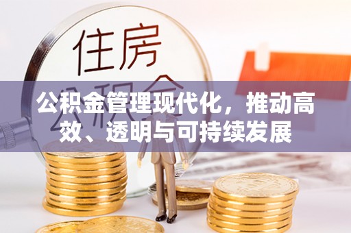 沙县公积金管理现代化，推动高效、透明与可持续发展