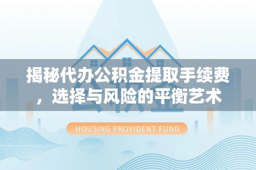 沙县揭秘代办公积金提取手续费，选择与风险的平衡艺术