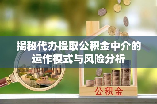 沙县揭秘代办提取公积金中介的运作模式与风险分析
