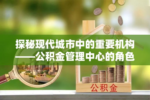 沙县探秘现代城市中的重要机构——公积金管理中心的角色与使命