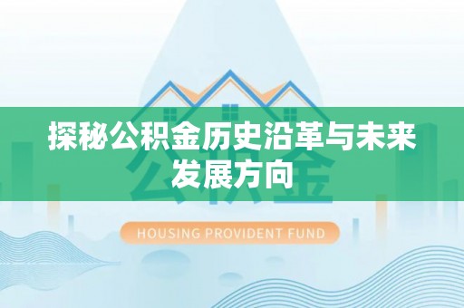 沙县探秘公积金历史沿革与未来发展方向