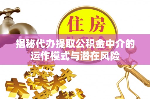 沙县揭秘代办提取公积金中介的运作模式与潜在风险