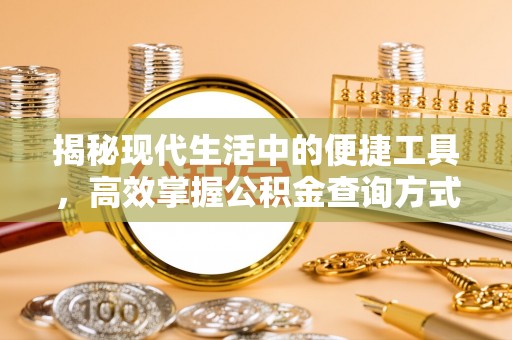 沙县揭秘现代生活中的便捷工具，高效掌握公积金查询方式