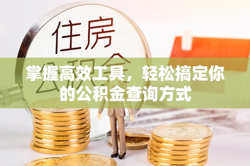 沙县掌握高效工具，轻松搞定你的公积金查询方式